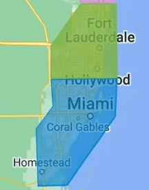 Bear's Junk Removal service area map