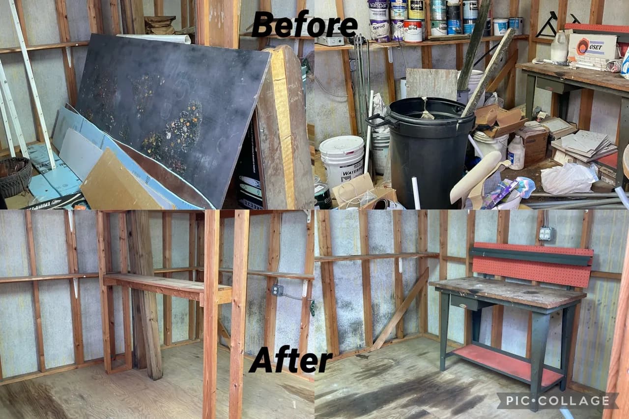 Before and after cleanup example 2