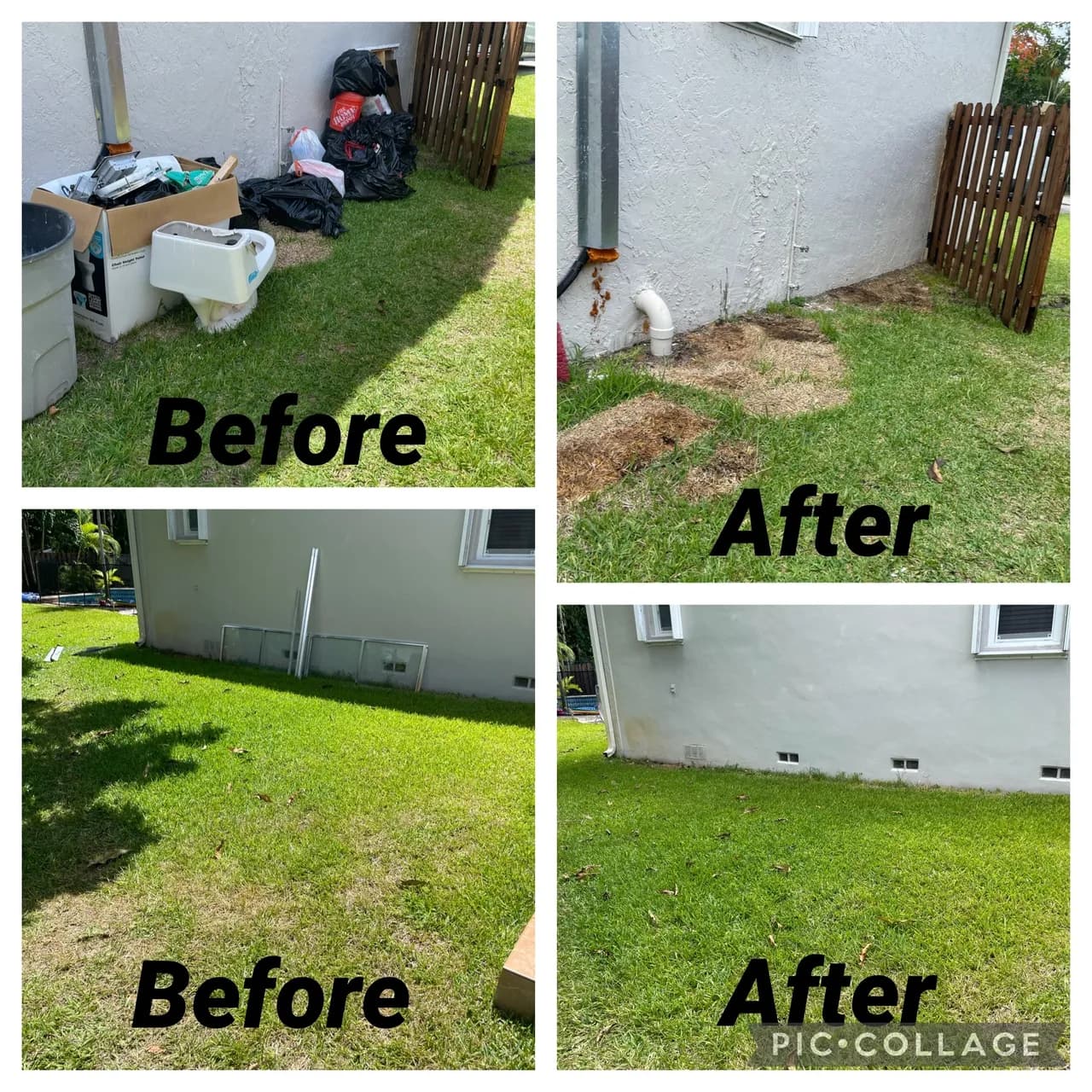 Before and after cleanup example 3