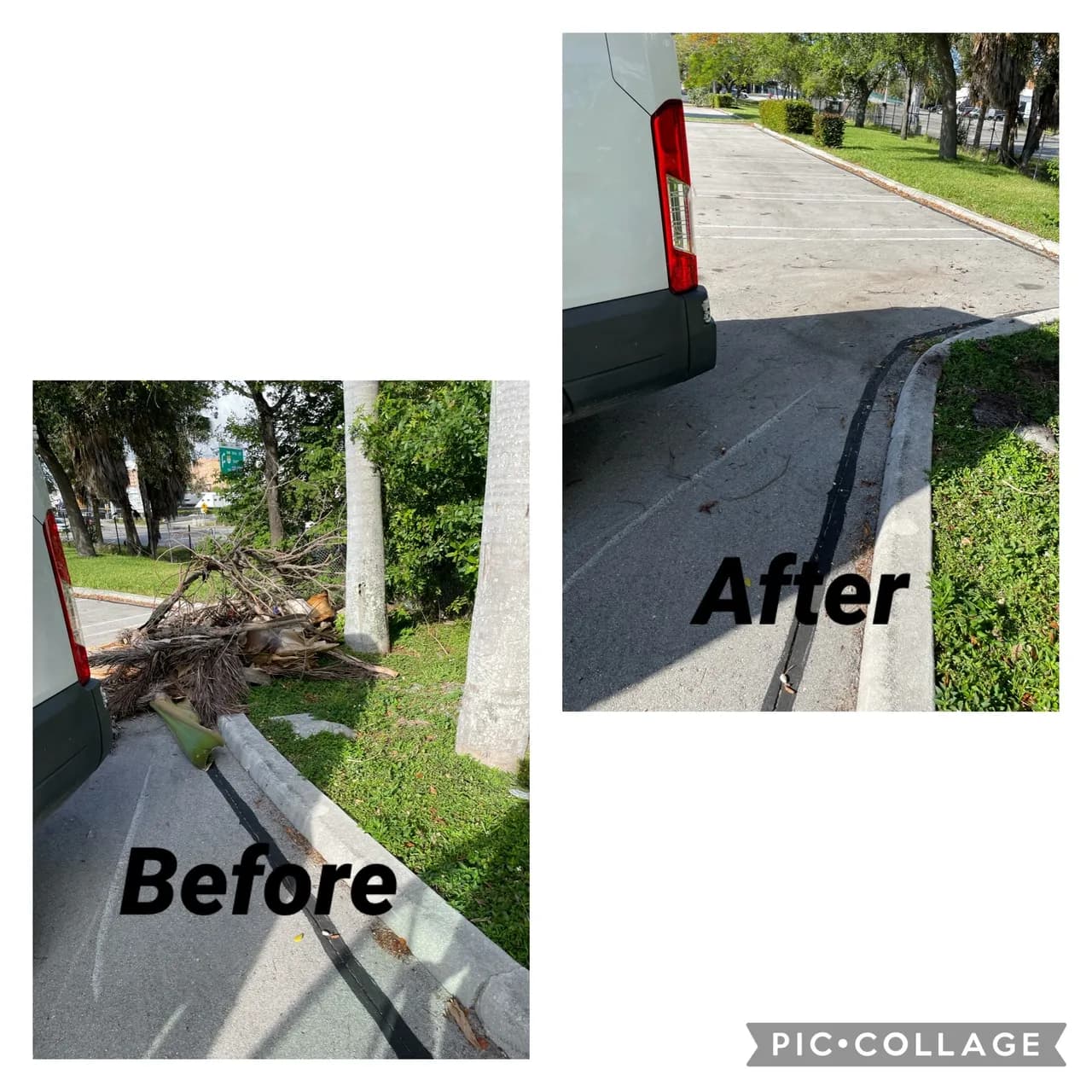 Before and after cleanup example 4